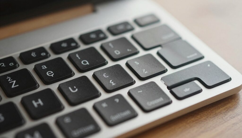 A close-up view of a computer keyboard featuring Polish letters and symbols prominently displayed. The keys should include “ż,” “Ż,” and other distinct Polish characters like “ą,” “ę,” “ć,” “ł,” and “ś.” The setting is well-lit with soft lighting to enhance the details of the keys, creating a warm and inviting atmosphere. The background is slightly blurred to keep the focus on the keyboard, while sparking curiosity about typing in Polish. An elegant wooden desk serves as the surface, adding a professional touch. The camera angle is slightly tilted from above, capturing the keys in a dynamic perspective that showcases their unique shapes and accents. The overall mood conveys an informative yet approachable feel. A close-up view of a computer keyboard featuring Polish letters and symbols prominently displayed. The keys should include “ż,” “Ż,” and other distinct Polish characters like “ą,” “ę,” “ć,” “ł,” and “ś.” The setting is well-lit with soft lighting to enhance the details of the keys, creating a warm and inviting atmosphere. The background is slightly blurred to keep the focus on the keyboard, while sparking curiosity about typing in Polish. An elegant wooden desk serves as the surface, adding a professional touch. The camera angle is slightly tilted from above, capturing the keys in a dynamic perspective that showcases their unique shapes and accents. The overall mood conveys an informative yet approachable feel.