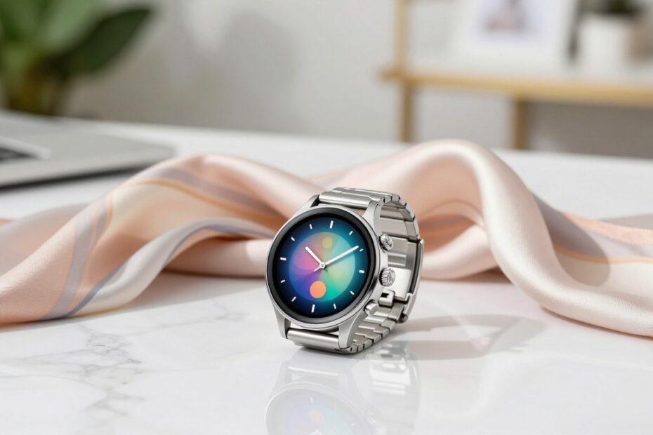 Smartwatch srebrny damski