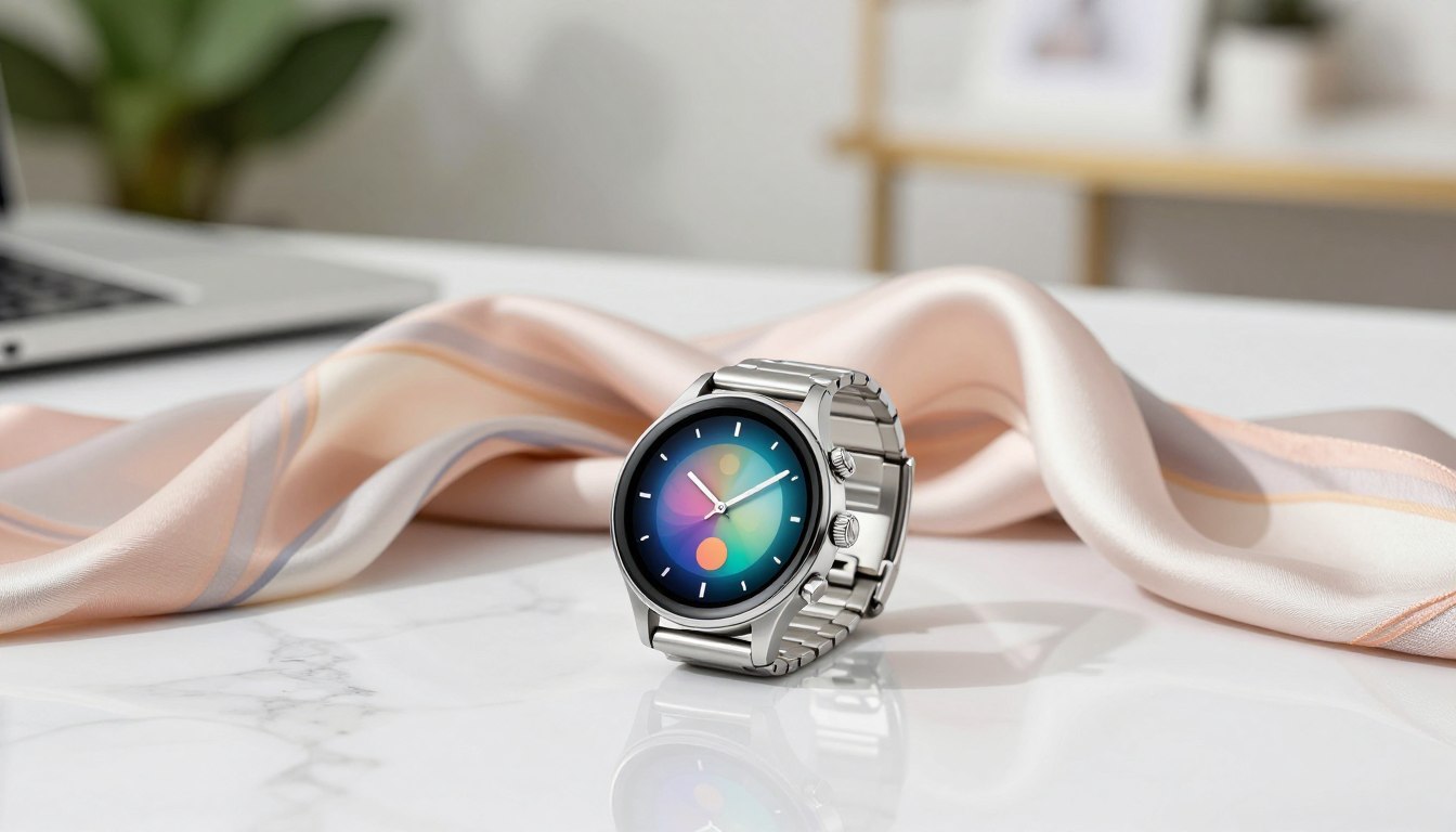 Smartwatch srebrny damski